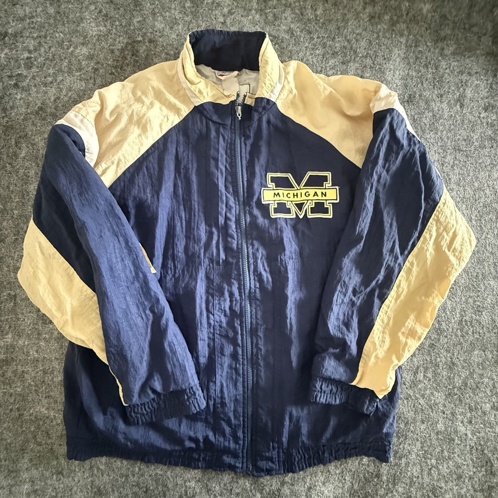 Vintage 90s Michigan Wolverines Apex One Varsity Jacket Mens XL NCAA